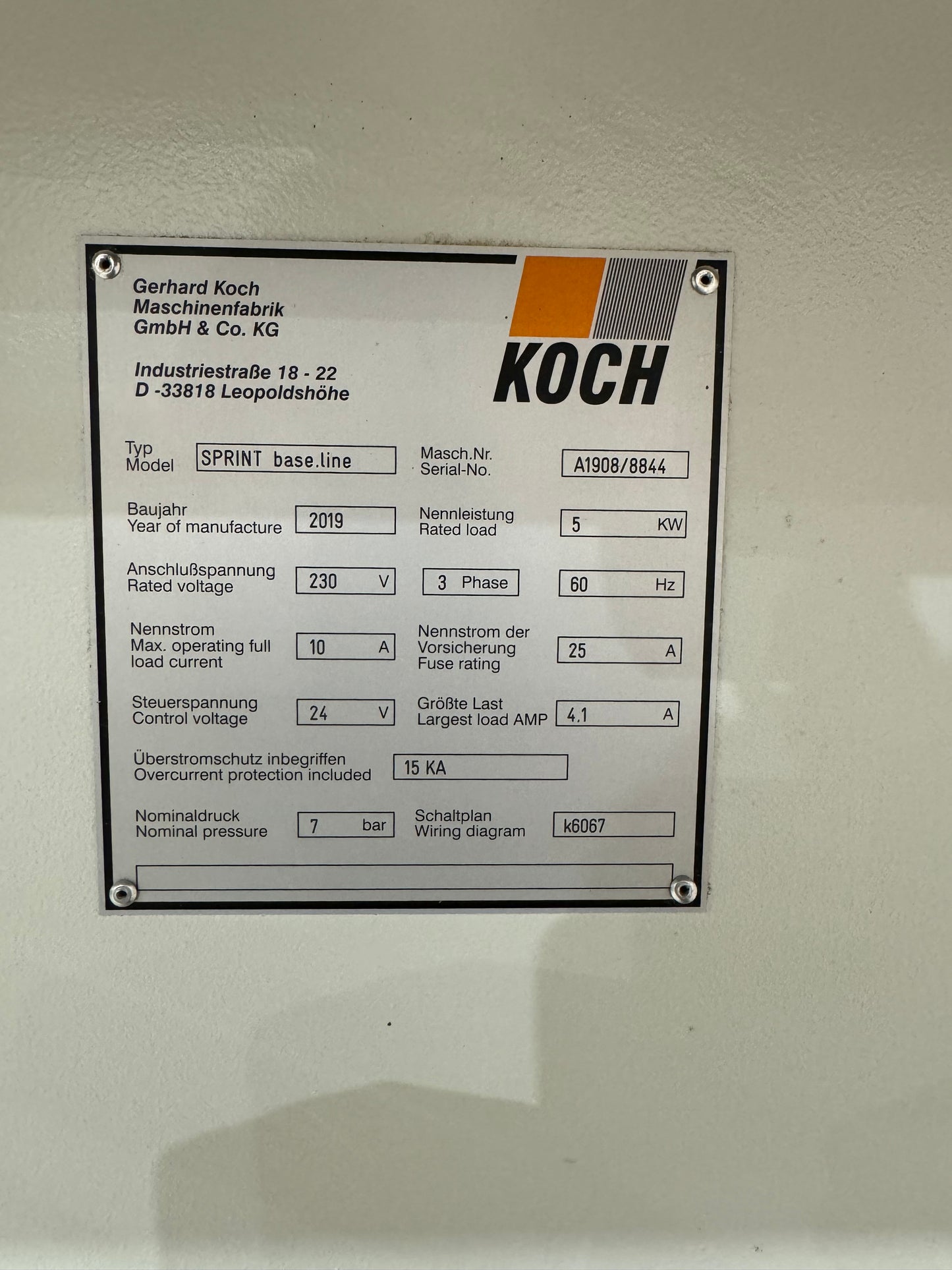 2019 Koch Sprint base.line Drill and Dowel Insert - Indiana