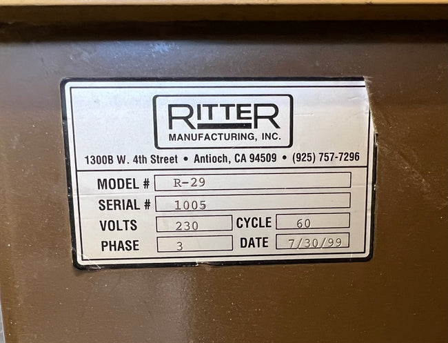 1999 Ritter R29 Horizontal Boring Machine - California