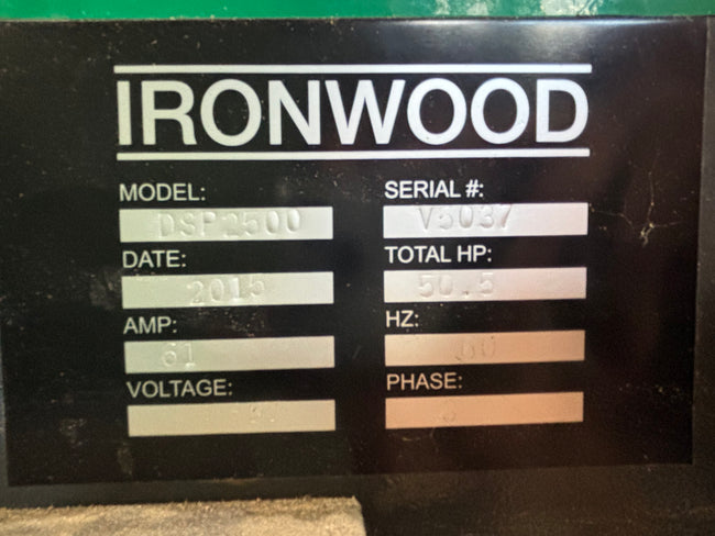 2015 Ironwood DSP2500 Dual Surface Planer - Texas