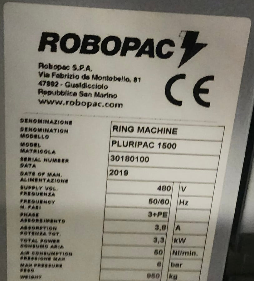 2019 Robopac Pluripac 1500 Ring Machine  - Michigan