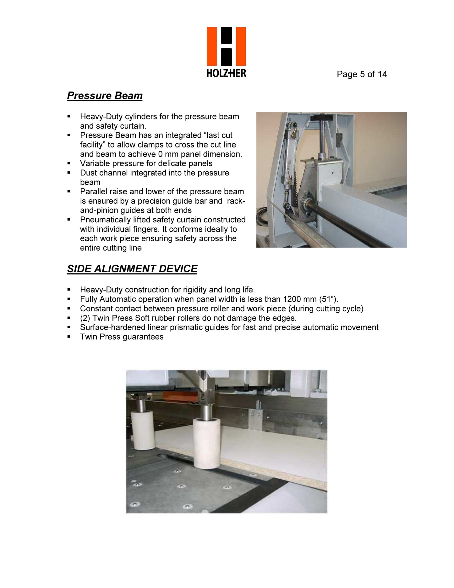 2018 Holzher Tectra 6120 - Dynamic Version- Pressure Beam/Panel Saw - Minnesota