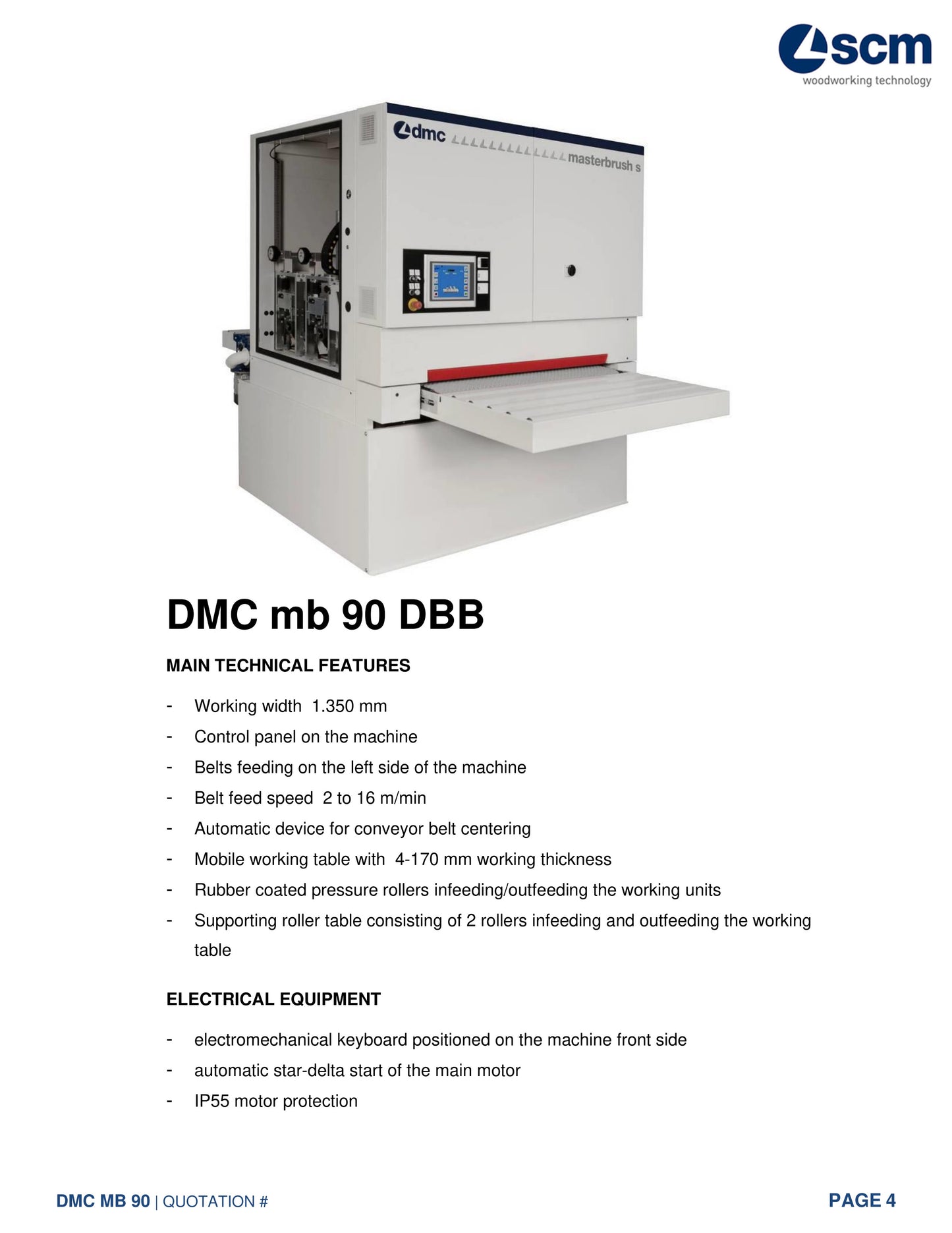 2020 SCM DMC MB 90 Sander / Automatic Brushing Machine -  Florida